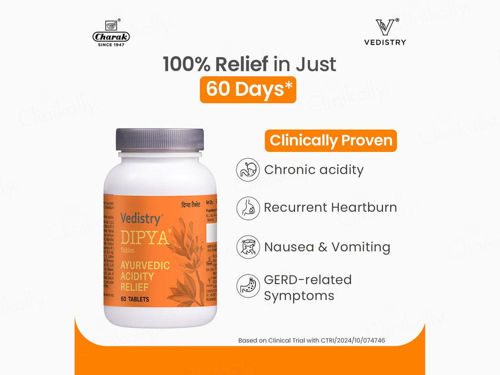 Vedistry Dipya Ayurvedic Acidity Relief Tablet