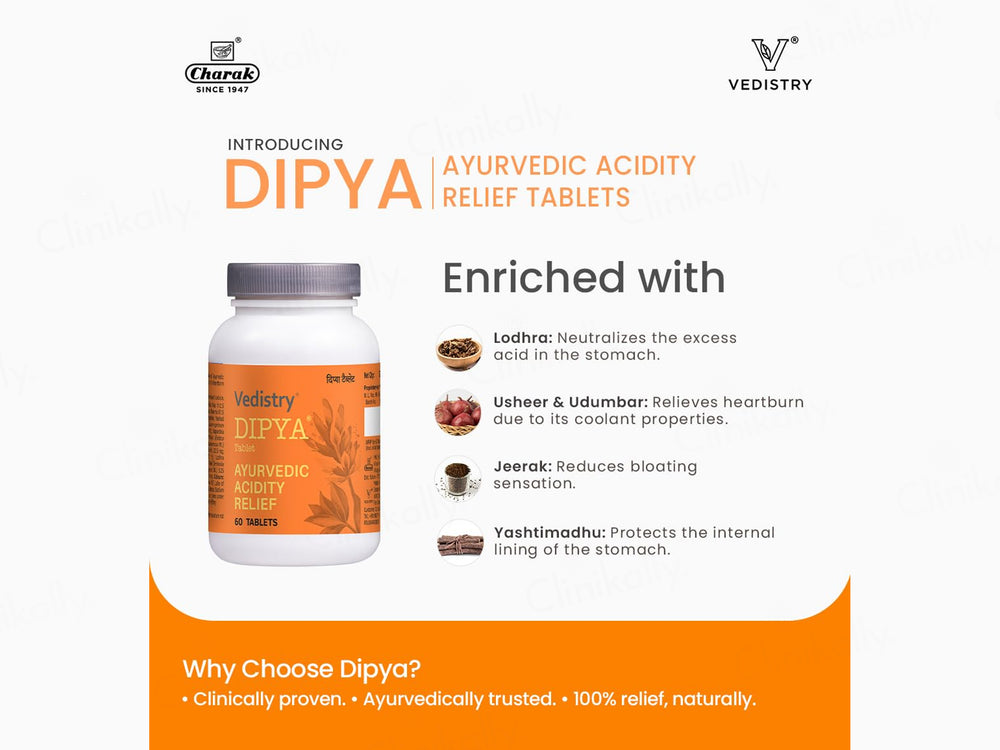 Vedistry Dipya Ayurvedic Acidity Relief Tablet