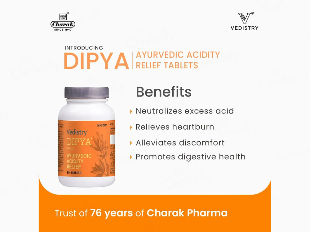 Vedistry Dipya Ayurvedic Acidity Relief Tablet