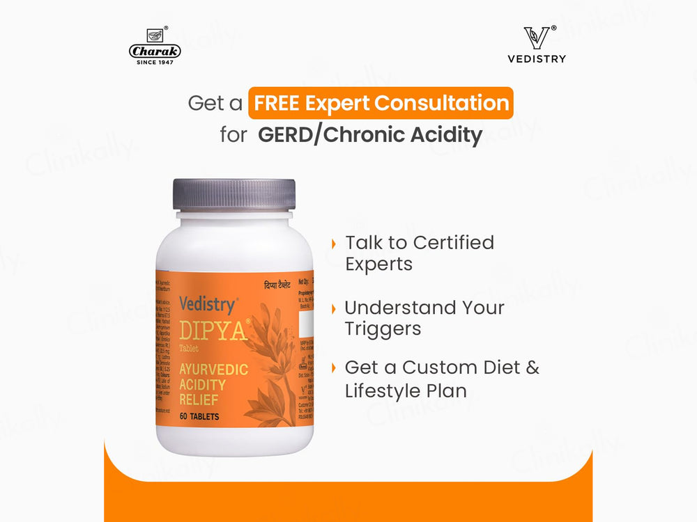 Vedistry Dipya Ayurvedic Acidity Relief Tablet