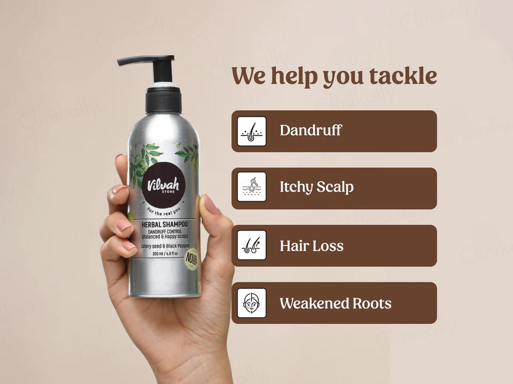 Vilvah Store Herbal Dandruff Control Shampoo