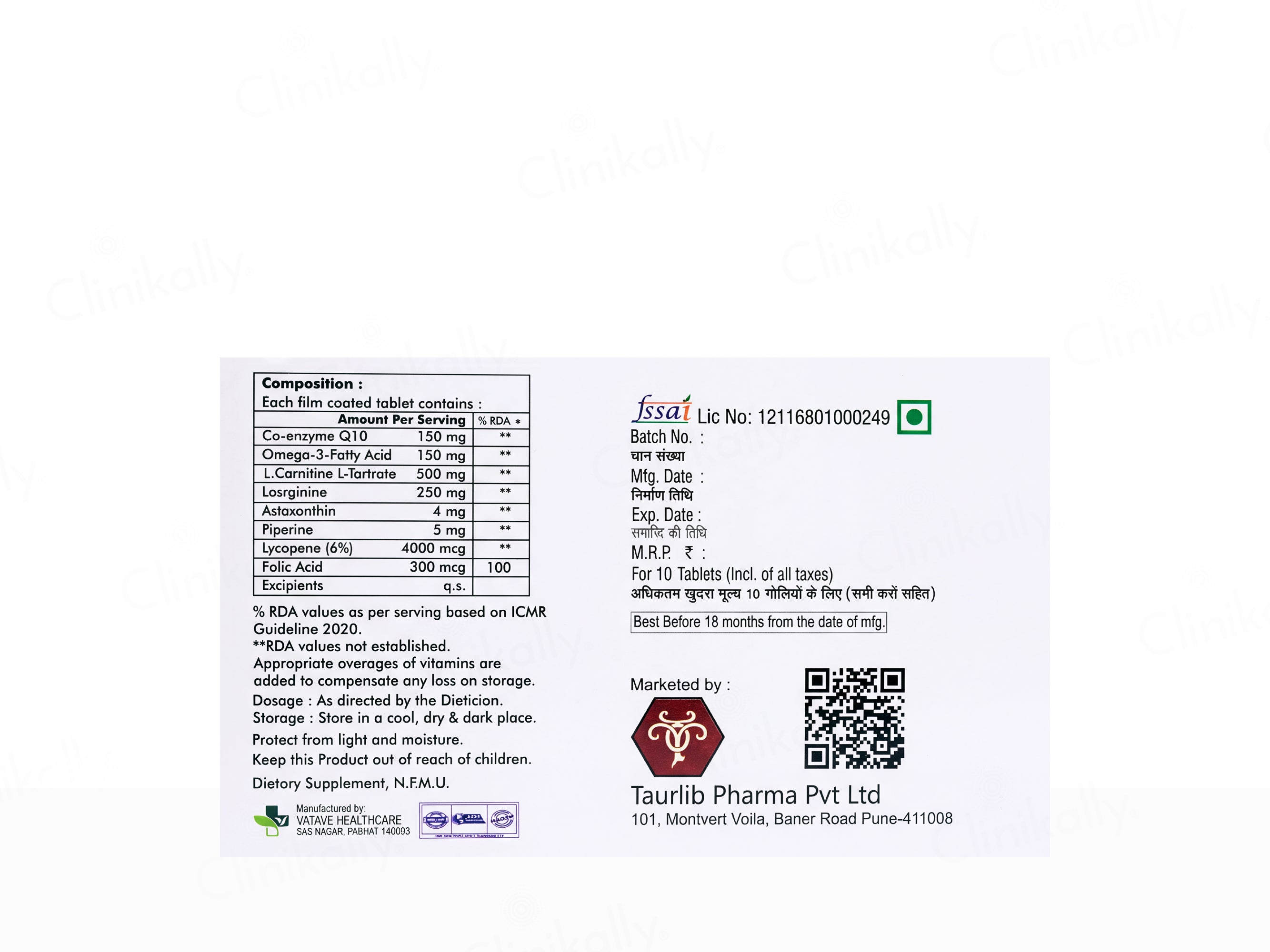 Vinlife Q Health Supplement Tablet