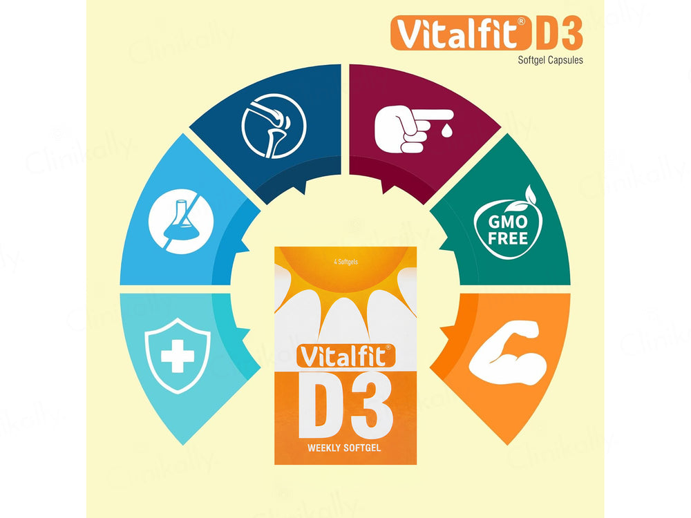 Vitalfit D3 60000 IU Weekly Softgel Capsule