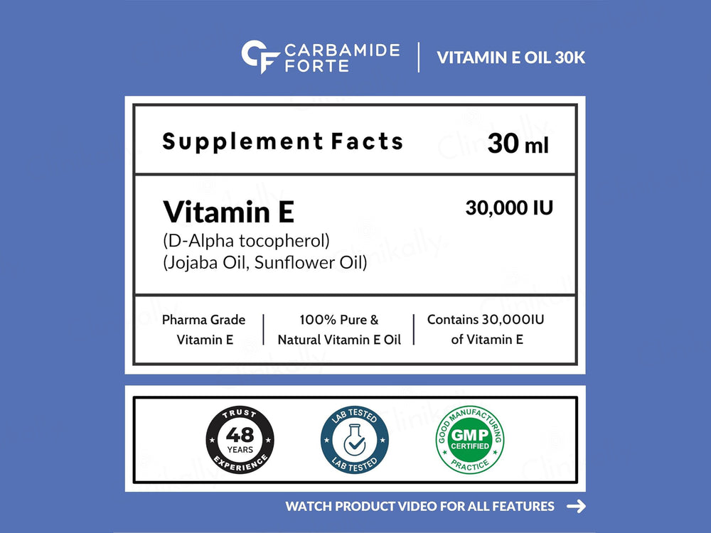 Carbamide Forte 100% Natural Vitamin E 30000 IU Oil