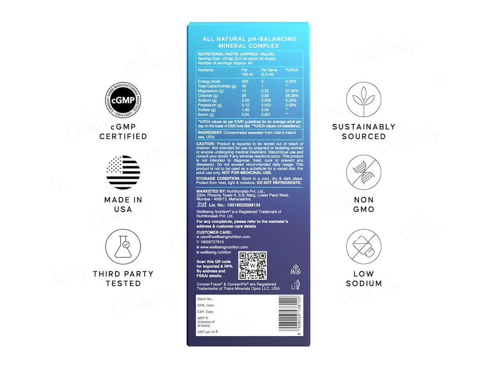 Wellbeing Nutrition ConcenTrace Mineral Drops