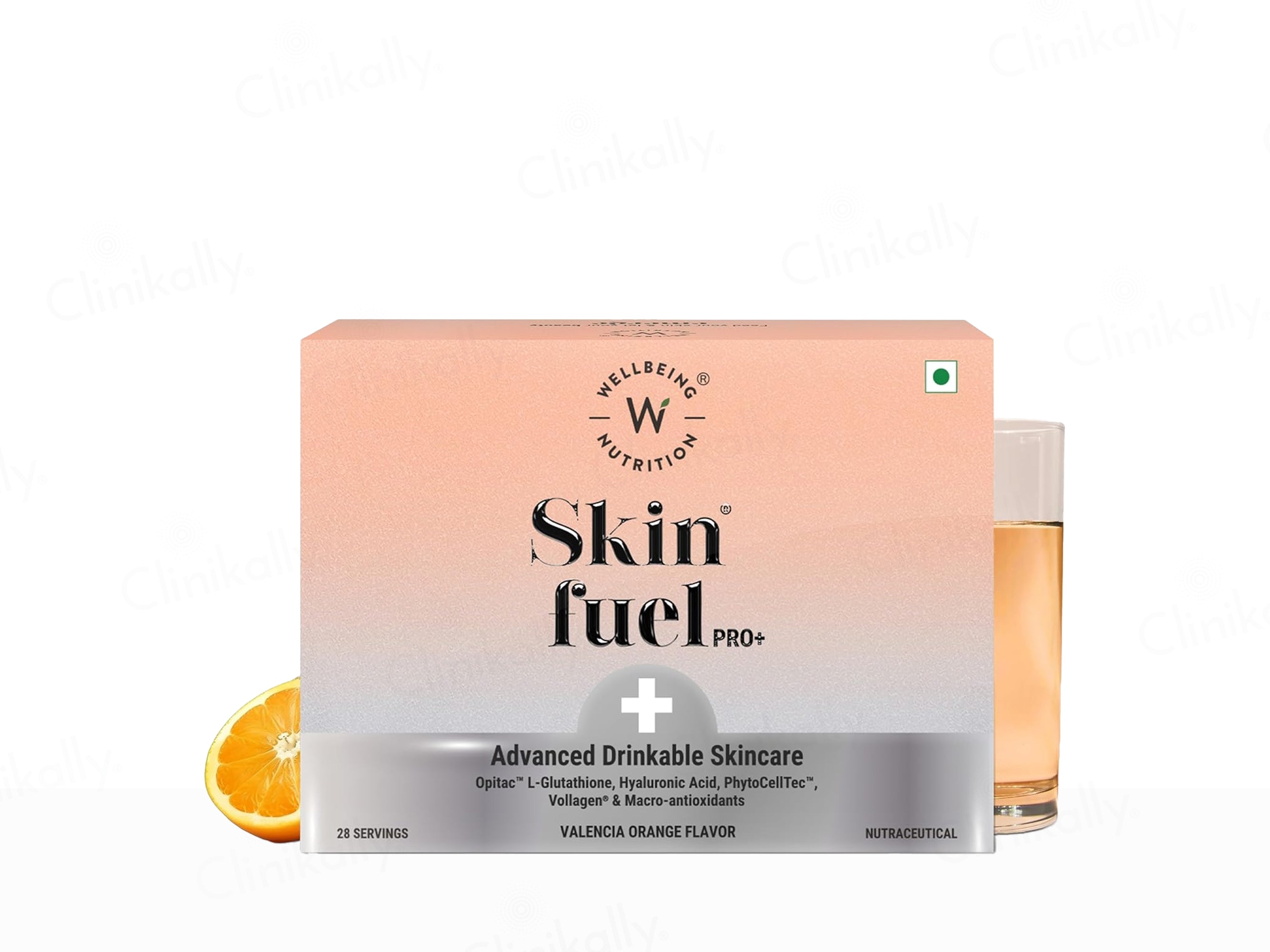 Wellbeing Nutrition Skin Fuel Pro+ Advanced Drinkable Skincare - Valencia Orange Flavour