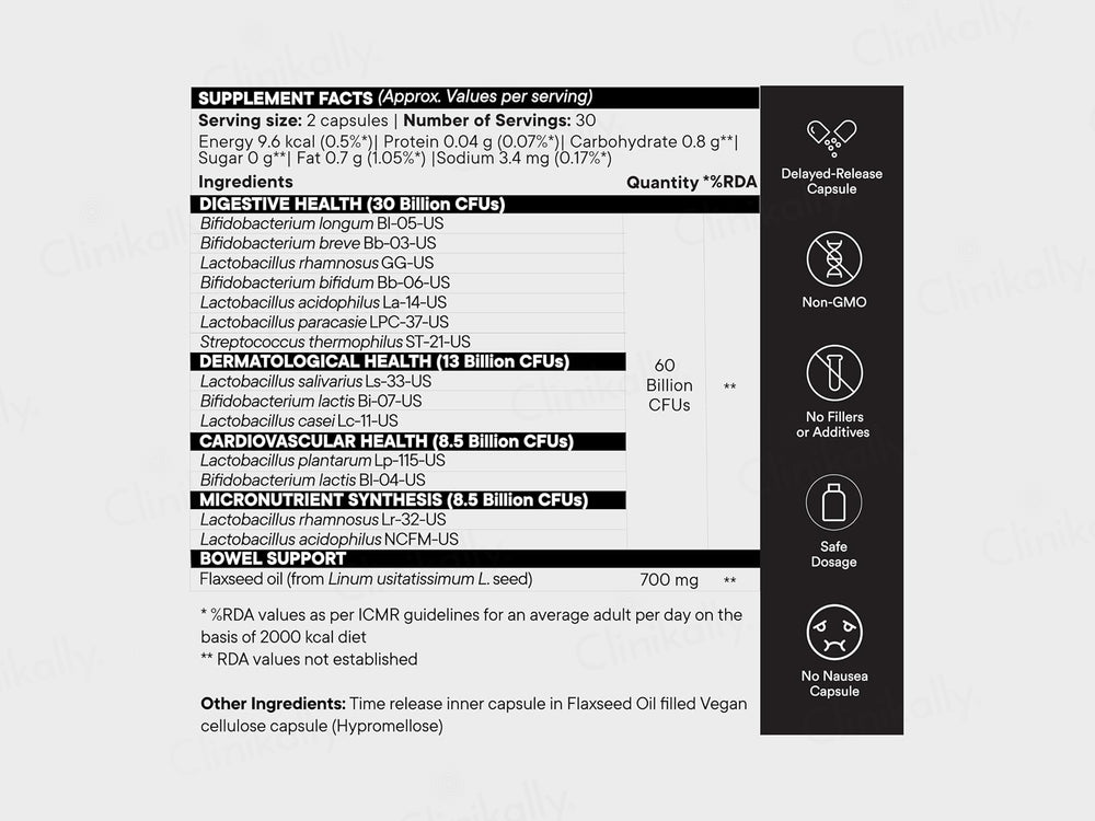 Wellbeing Nutrition Slow Extra Strength Daily Probiotics Capsule