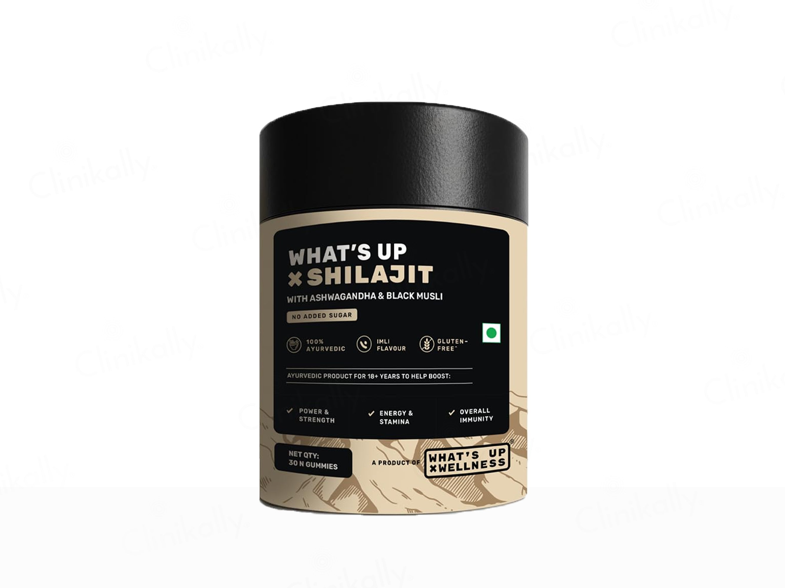 What's Up Wellness Shilajit Resin Nutraceutical Gummies With Ashwagandha & Black Musli