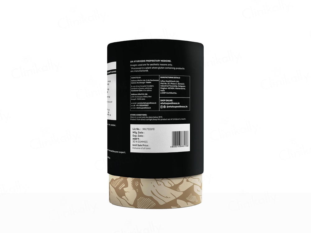 What's Up Wellness Shilajit Resin Nutraceutical Gummies With Gold Dust - Imli Flavour
