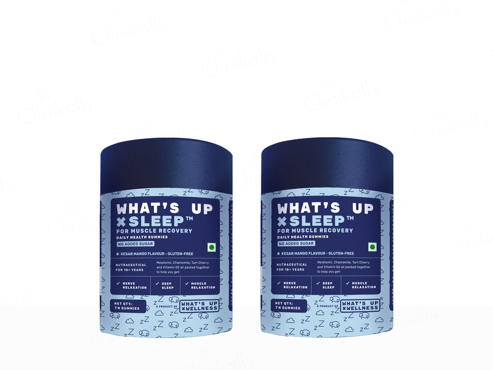 What's Up Wellness Sleep Nutraceutical Gummies - Kesar Mango Flavour