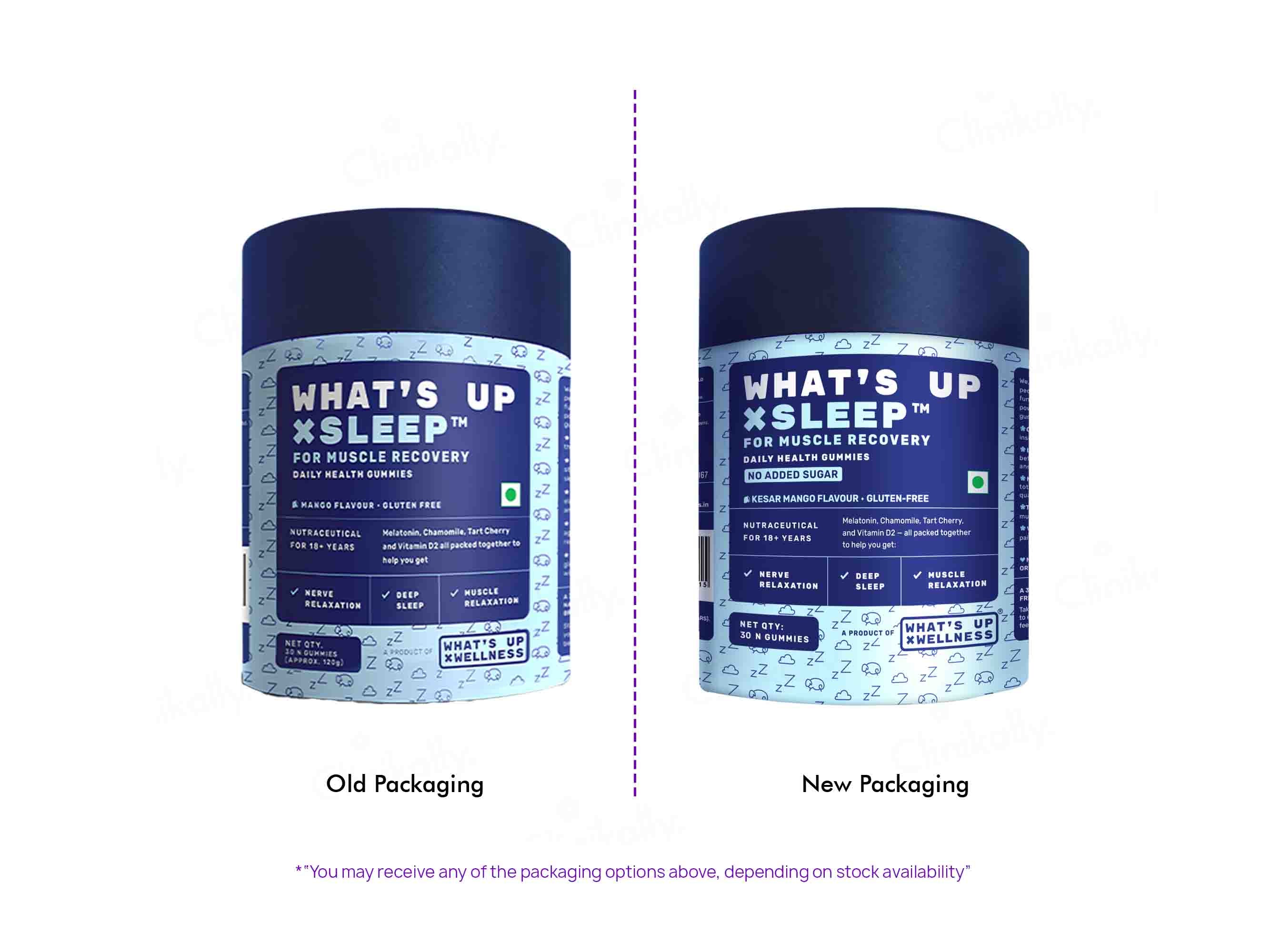 What's Up Wellness Sleep Nutraceutical Gummies - Kesar Mango Flavour
