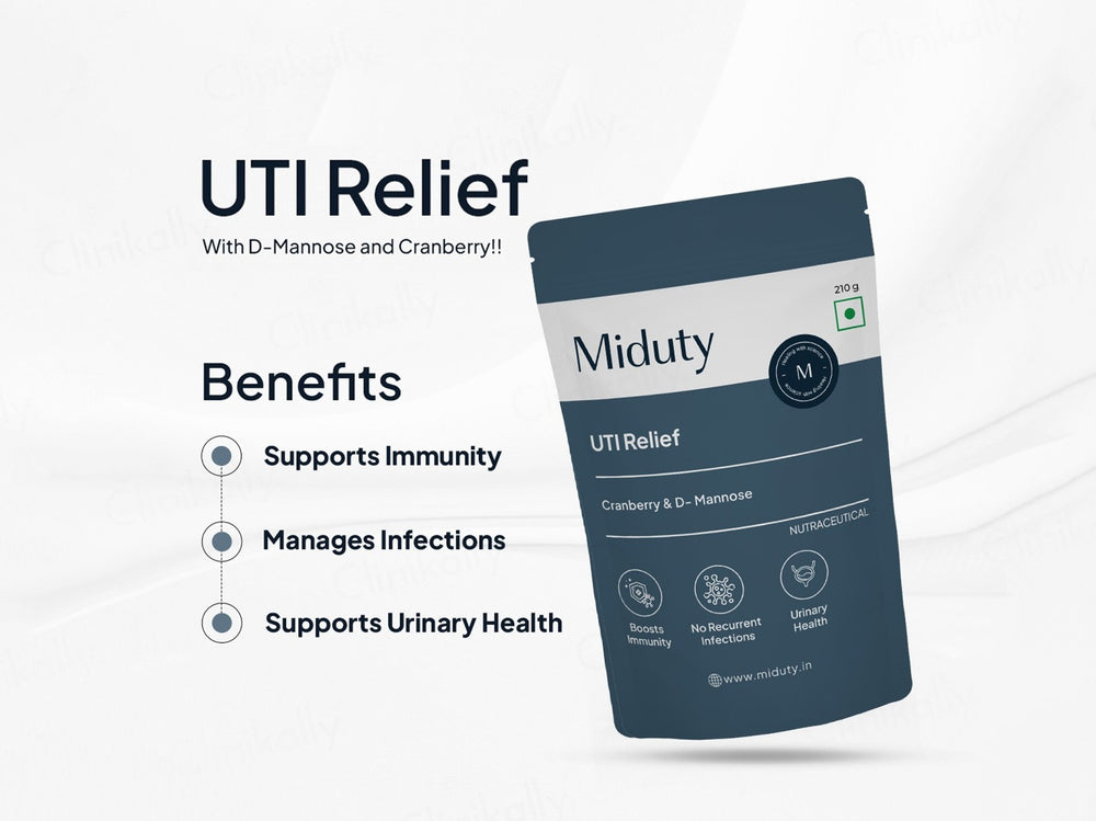 Miduty UTI Relief Cranberry & Liposomal D-Mannose Powder