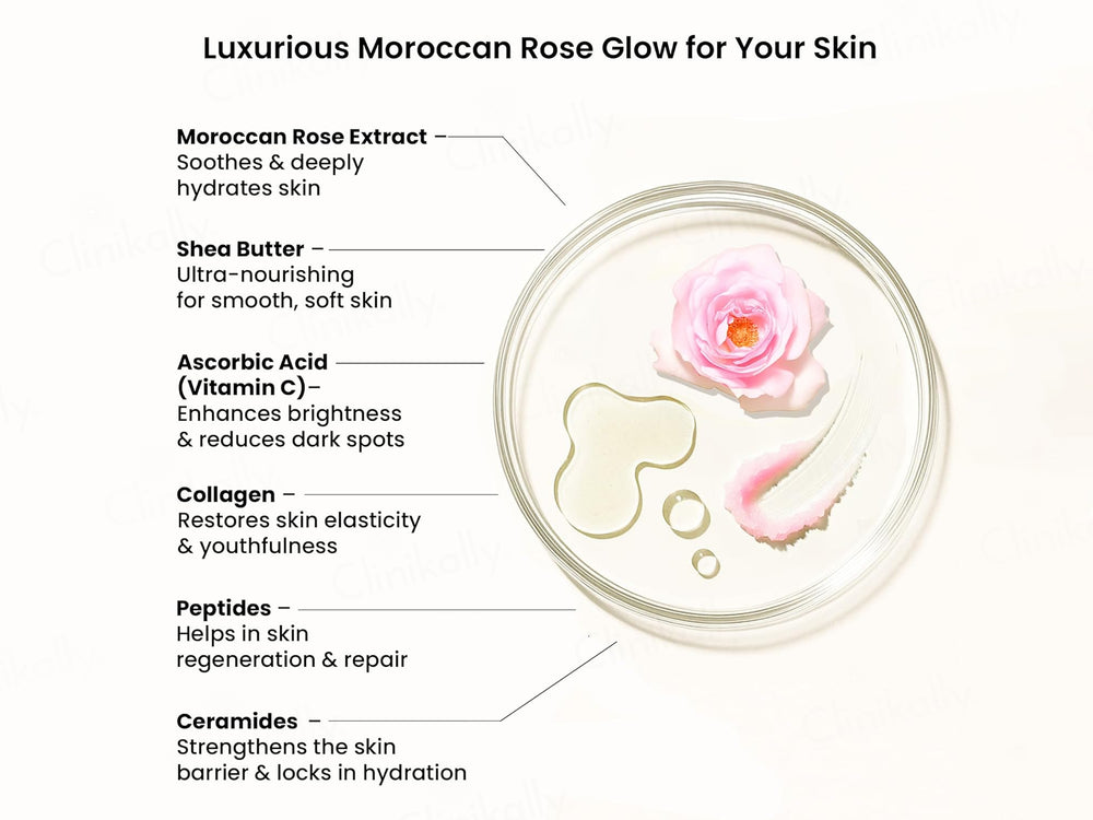 Wild Oak Moroccan Rose Shea Butter Sugar Body Scrub