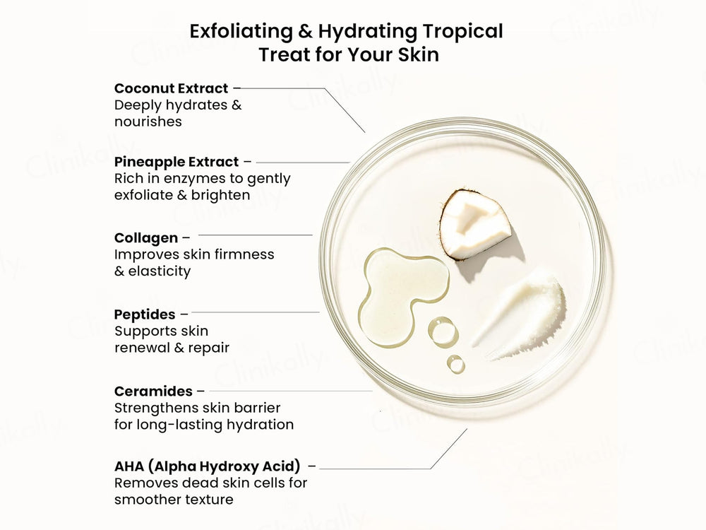 Wild Oak Pina Colada Shea Butter Sugar Body Scrub