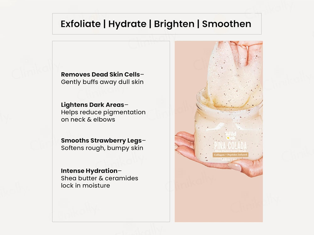 Wild Oak Pina Colada Shea Butter Sugar Body Scrub