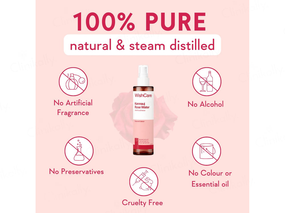 WishCare 100% Pure & Natural Kannauj Rose Water