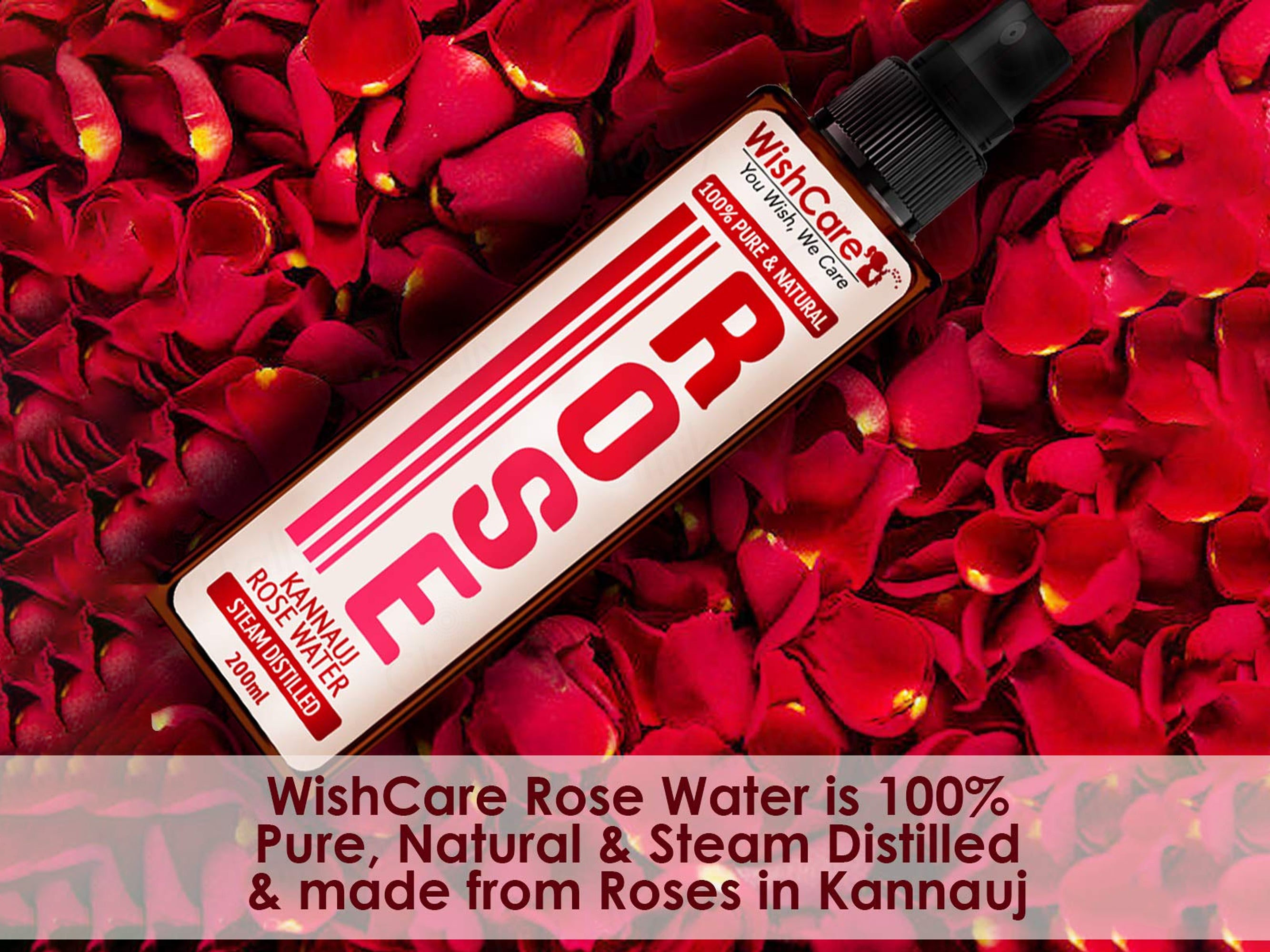 WishCare 100% Pure & Natural Kannauj Rose Water