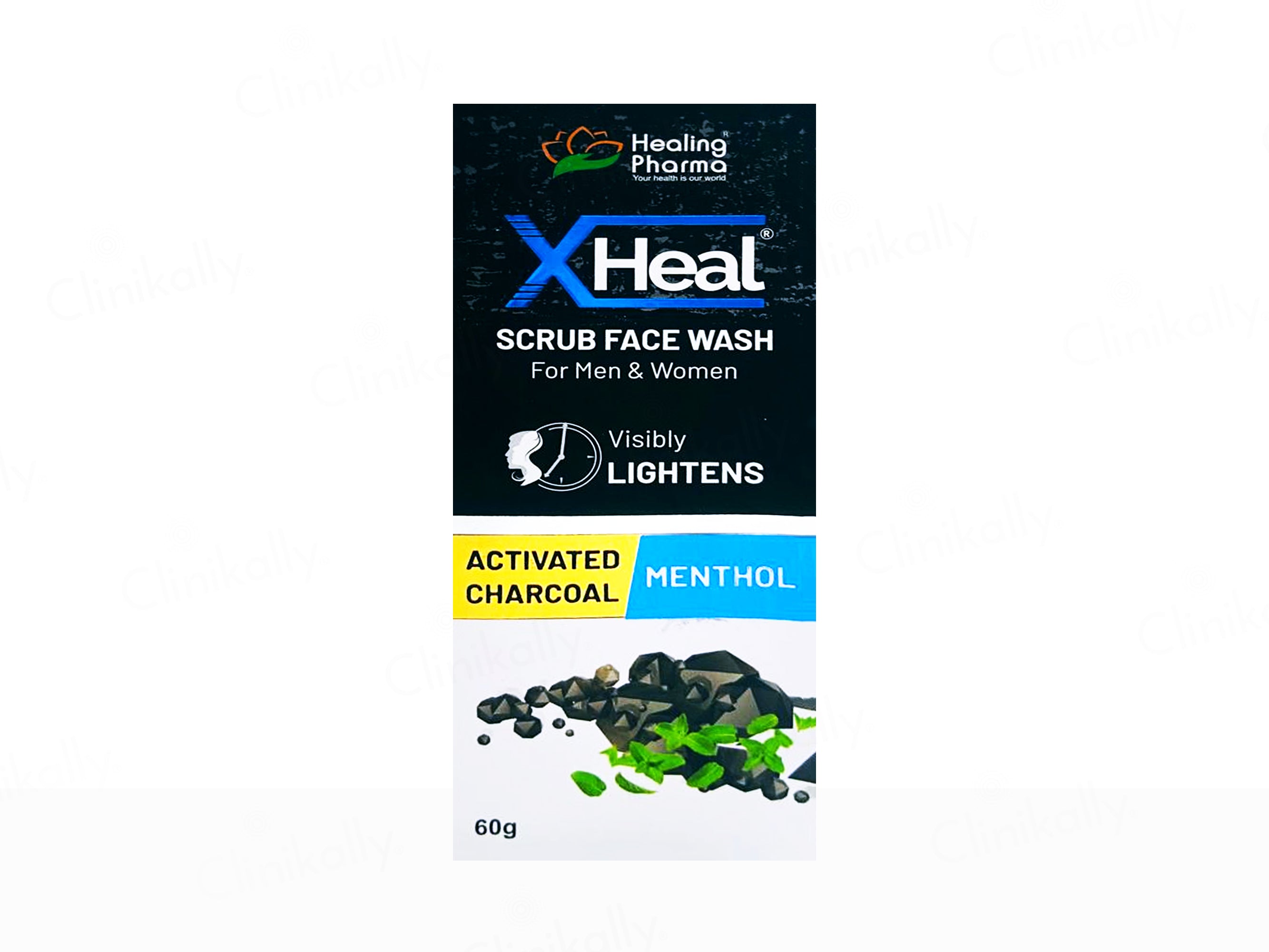 Xheal Activated Charcoal Scrub Face Wash for Men & Women