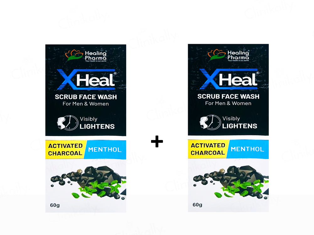 Xheal Activated Charcoal Scrub Face Wash for Men & Women