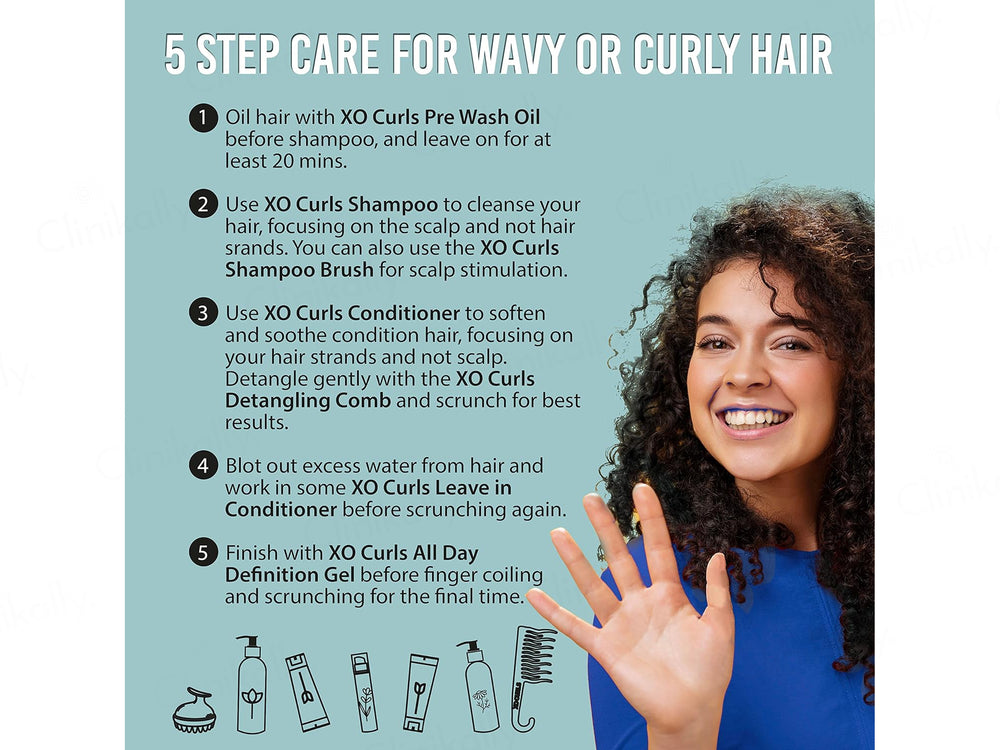 Xo Curls All Day Definition Hair Gel With Flax Seed, Argan & Avocado Oil