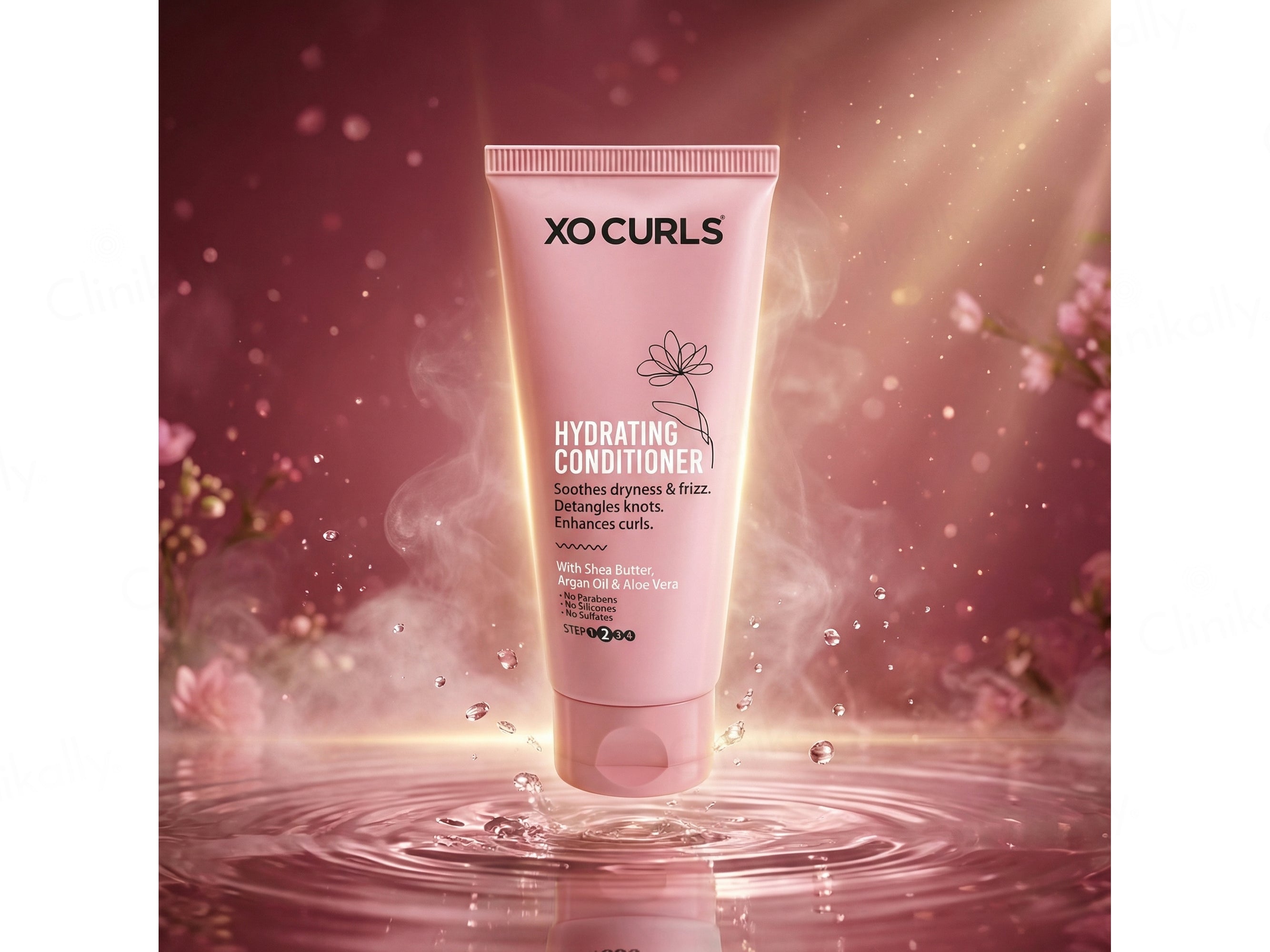 Xo Curls Hydrating Conditioner With Shea Butter, Argan Oil & Aloevera