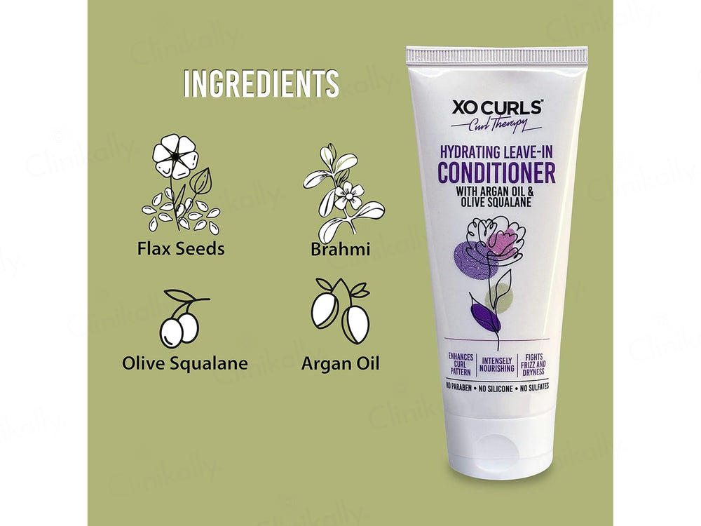 Xo Curls Hydrating Leave-In Conditioner With Brahmi, Olive Squalane & Argan Oil