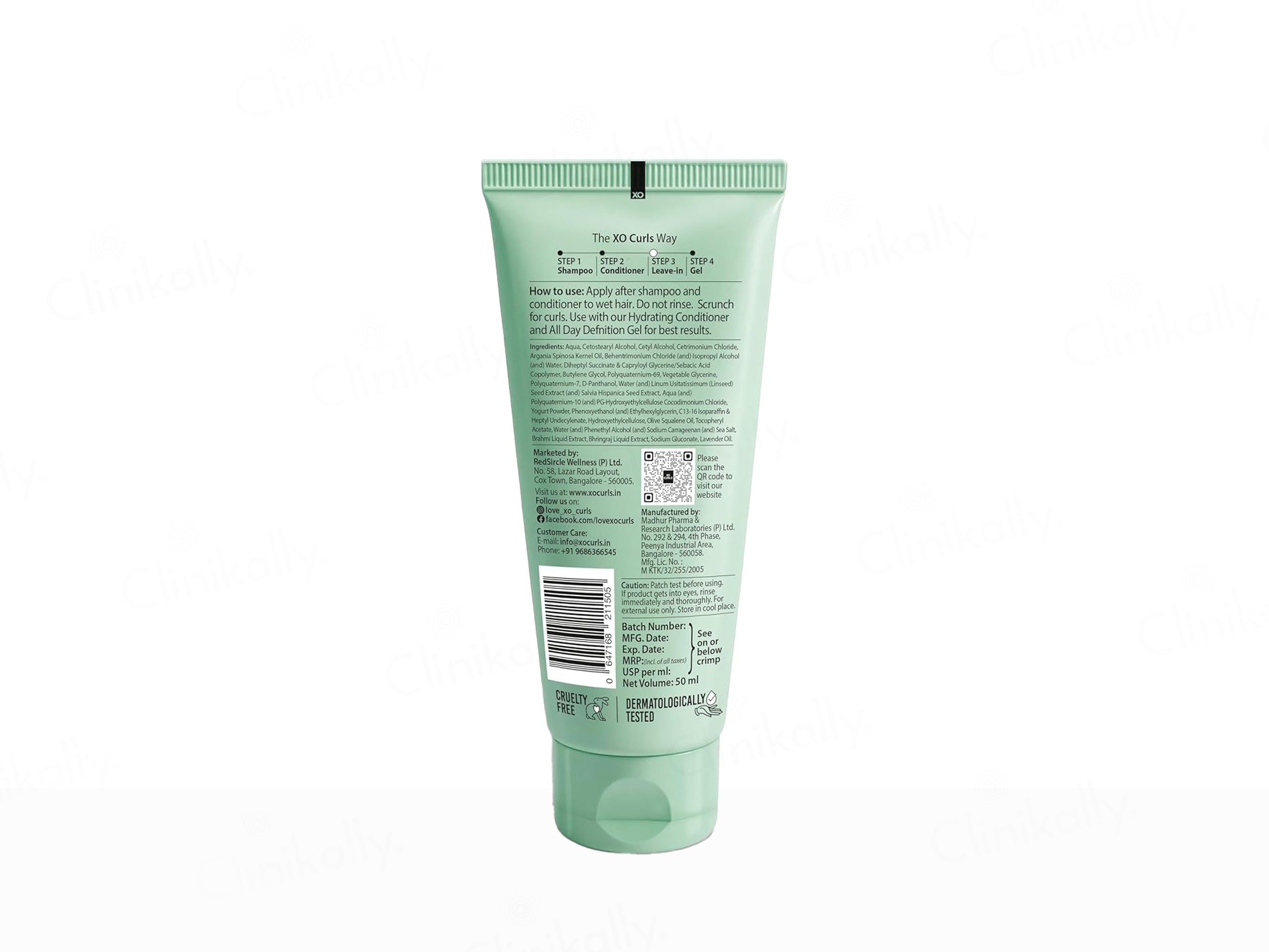 Xo Curls Hydrating Leave-In Conditioner With Brahmi, Olive Squalane & Argan Oil