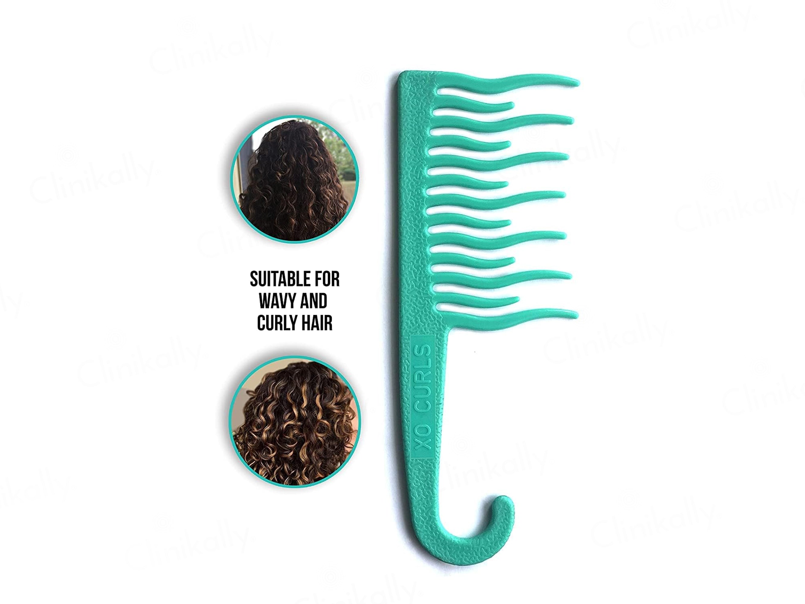 Xo Curls Shower Detangling Comb - Green