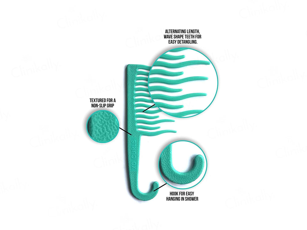 Xo Curls Shower Detangling Comb - Lavender