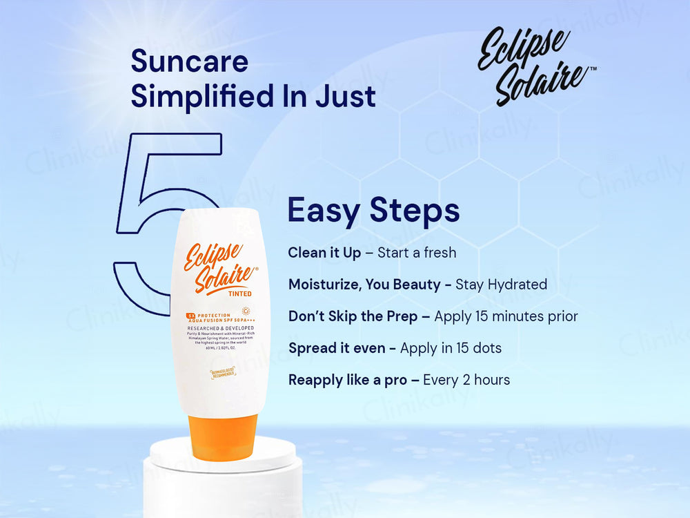 Yuderma Eclipse Solaire Tinted Aqua Fusion Sunscreen SPF 50 PA+++