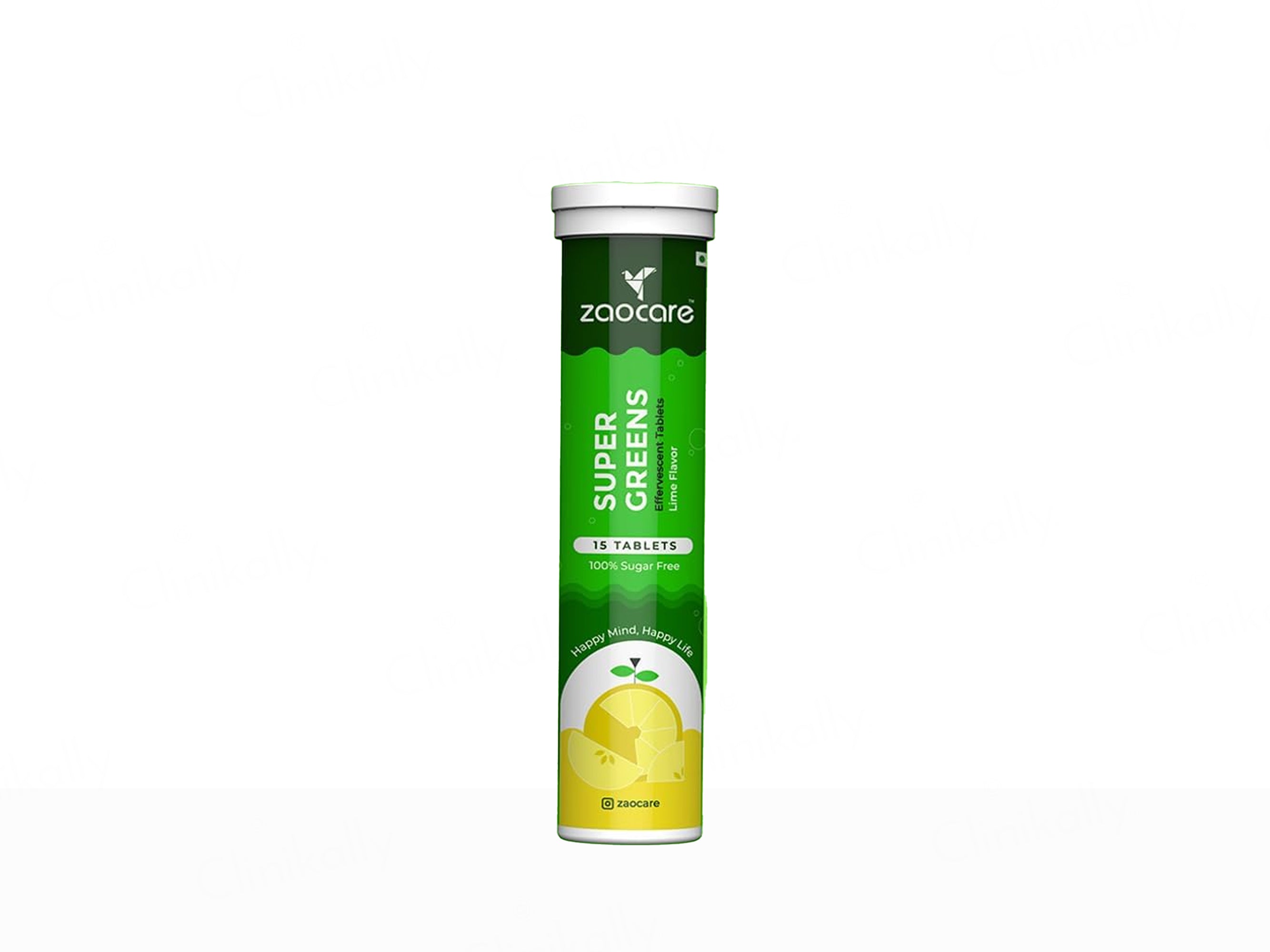 Zaocare Super Greens Effervescent Tablet - Lime Flavour