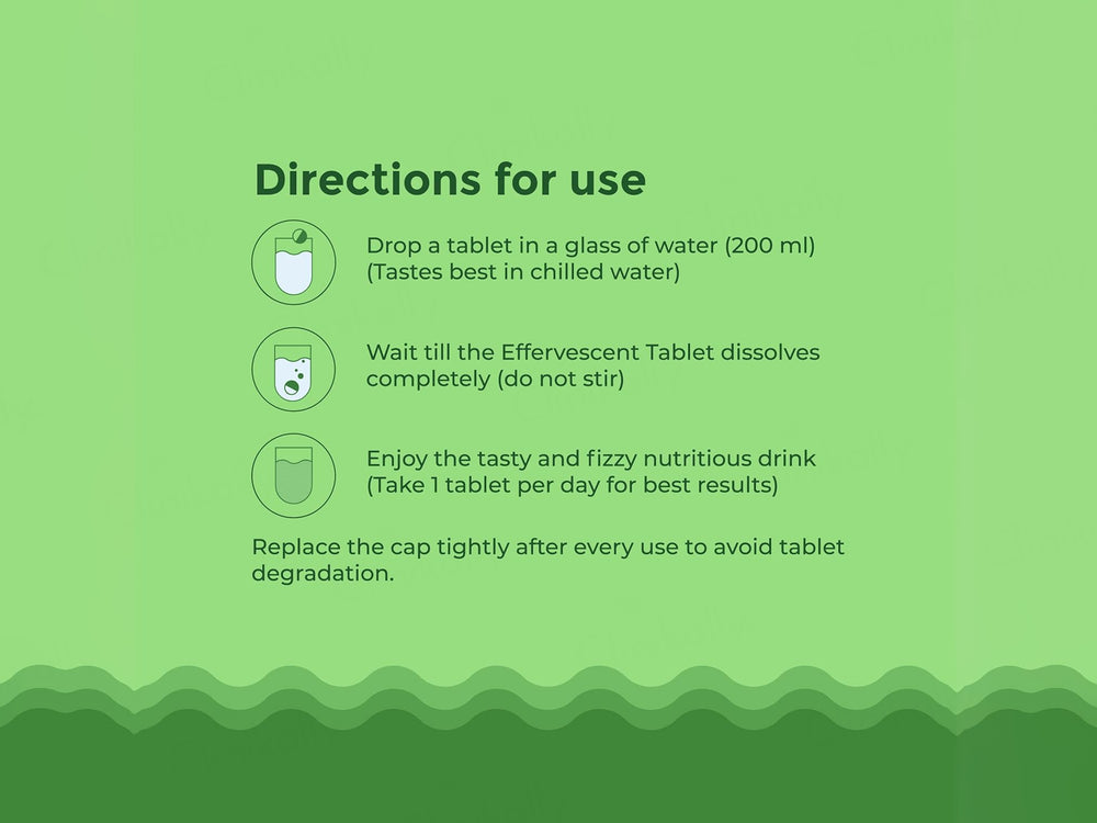 Zaocare Super Greens Effervescent Tablet - Lime Flavour