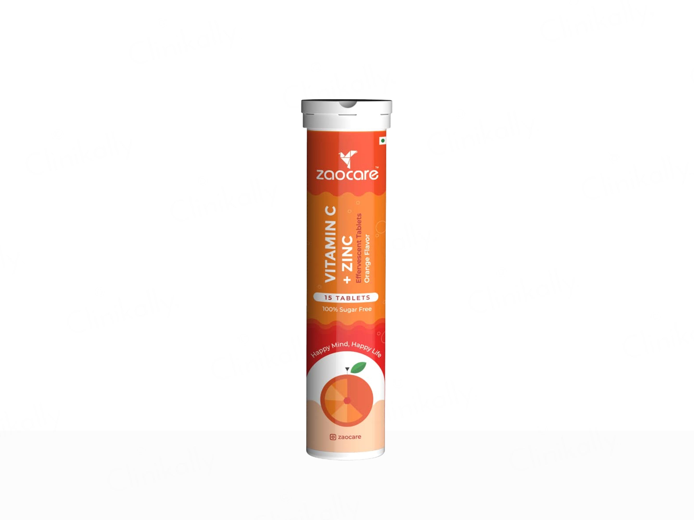 Zaocare Vitamin C + Zinc Effervescent Tablet - Orange Flavour
