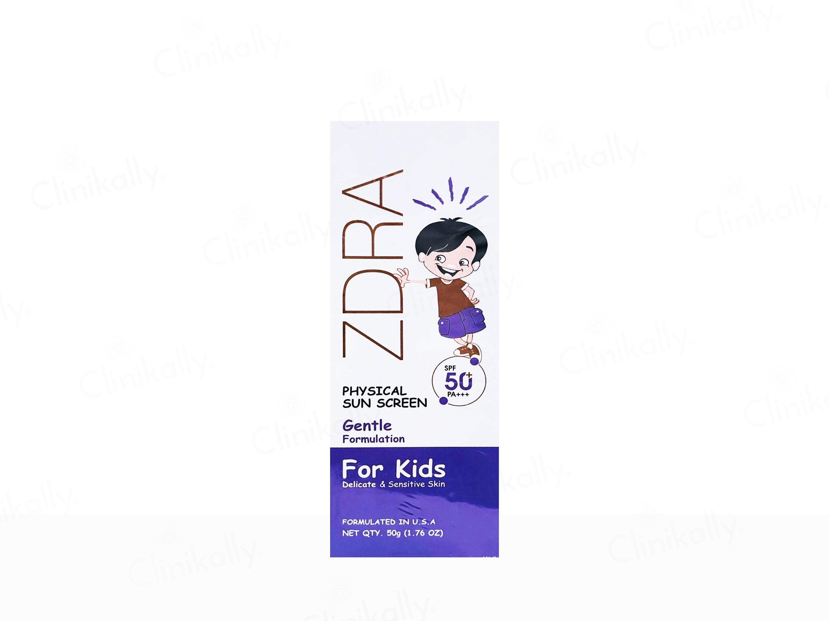 Zdra Physical Sunscreen For Kids SPF 50 PA+++