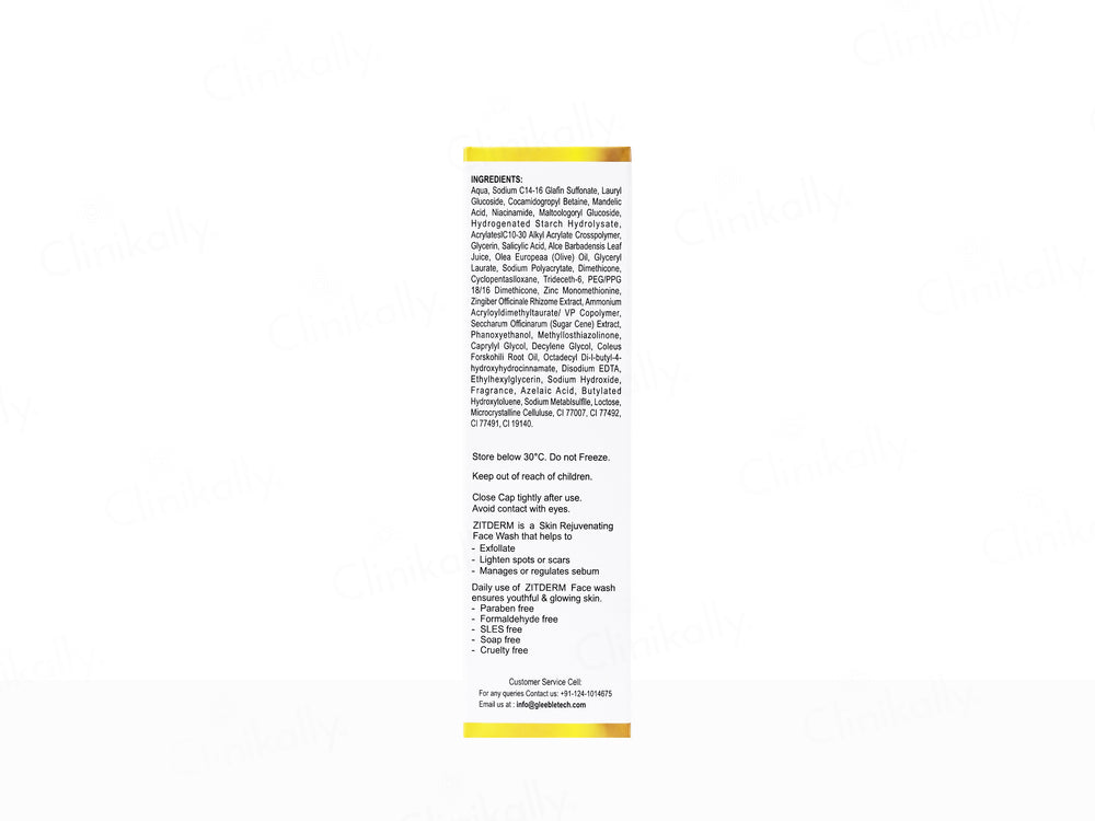 Zitderm Skin Rejuvenating Face Wash