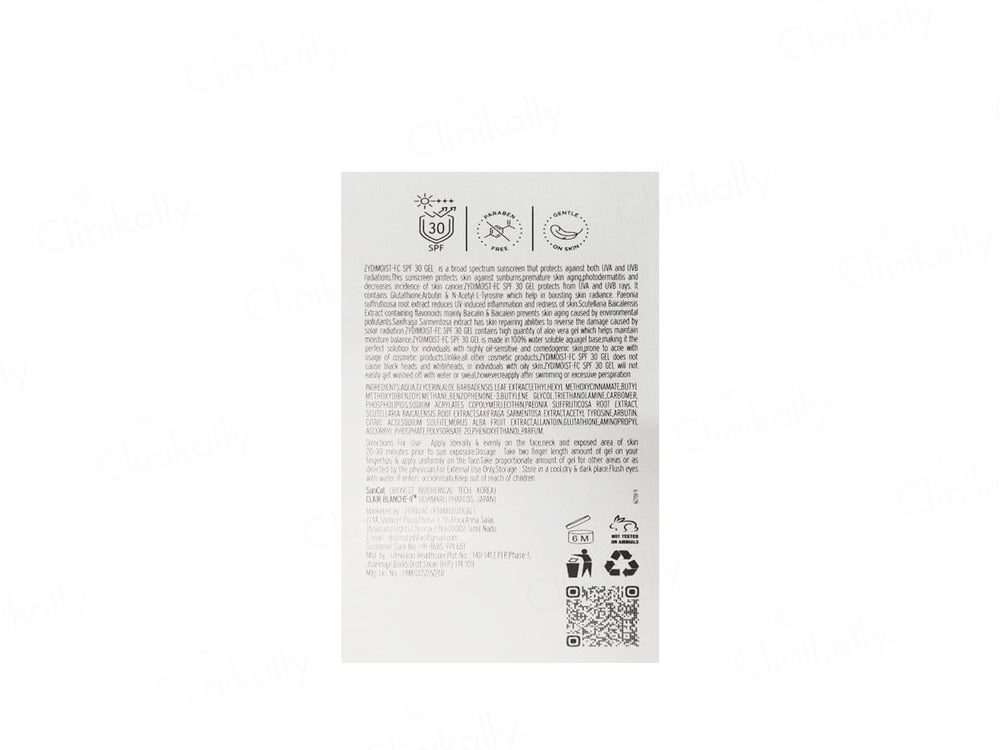 Zydimoist-FC Oil-Free Nano Microencapsulated Water Touch Sunscreen Gel SPF 30