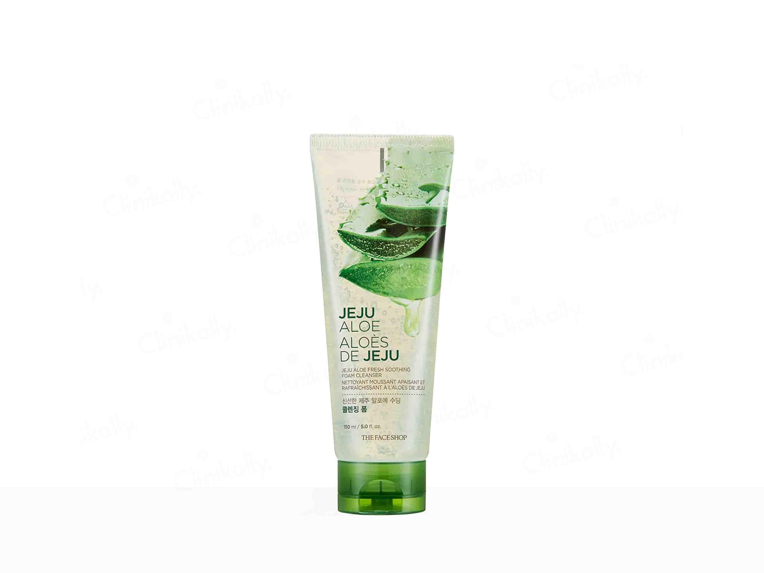 The Face Shop Jeju Aloe Fresh Soothing Foam Cleanser