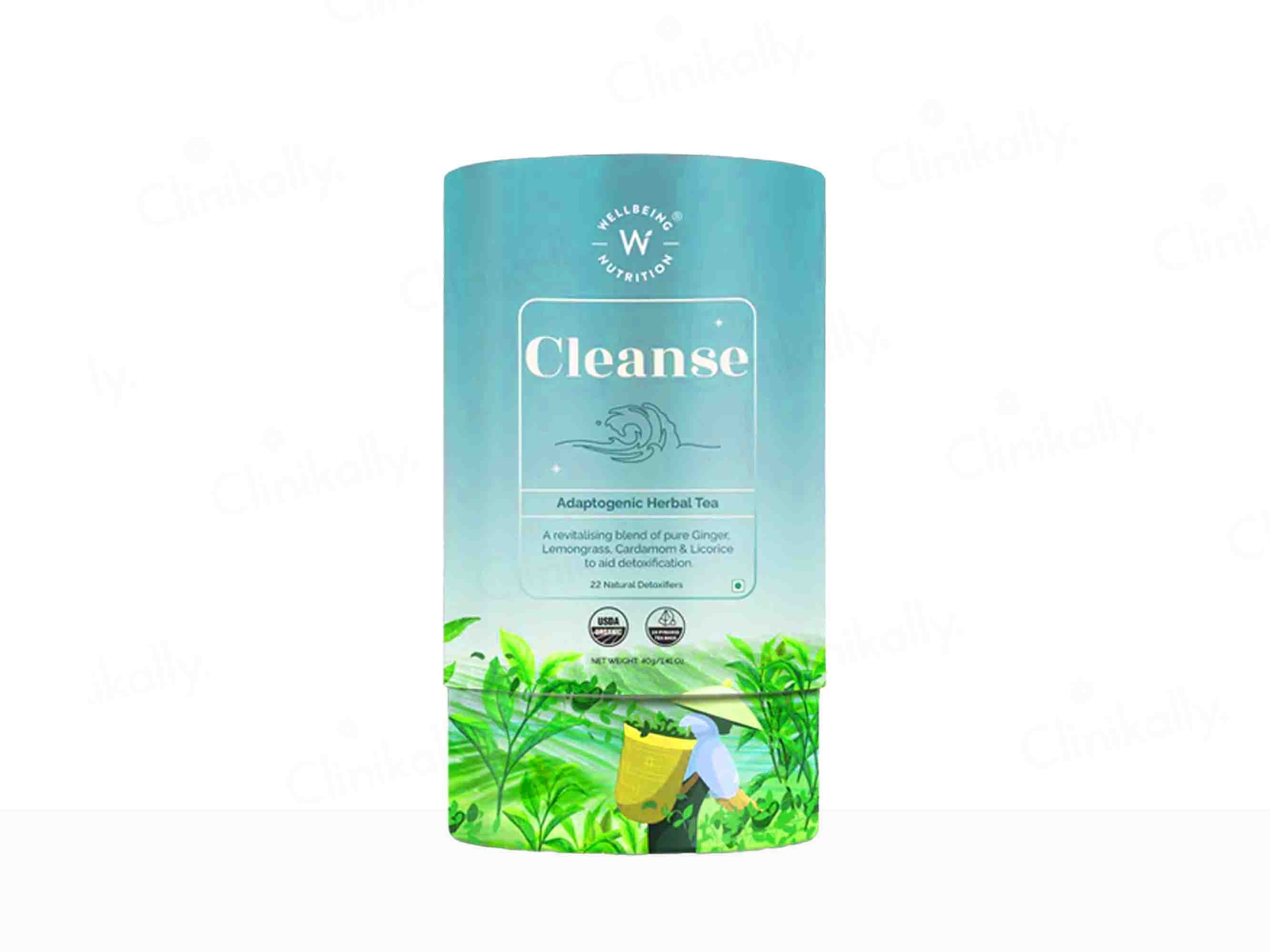 Wellbeing Nutrition Cleanse Adaptogenic Herbal Tea-Clinikally