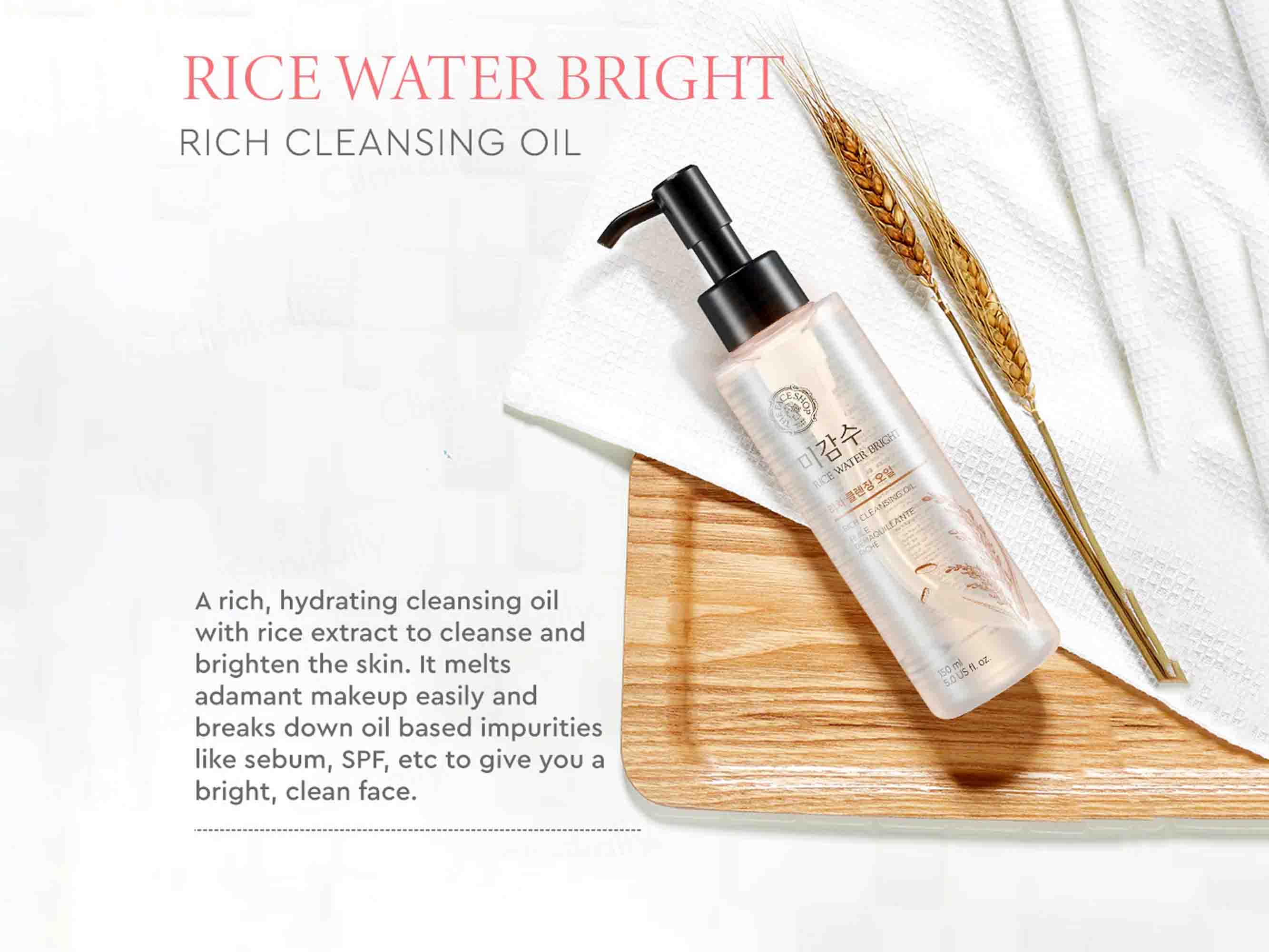 The Face Shop Rice Water Bright Rich Cleansing Oil