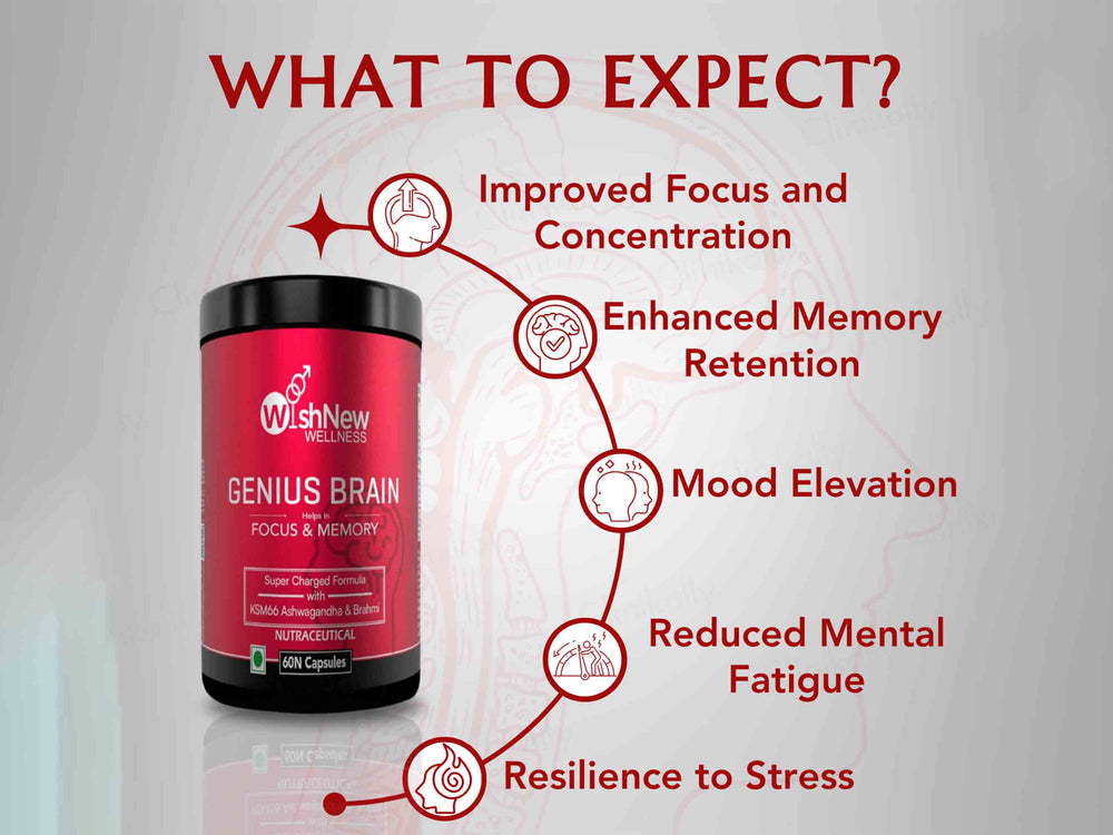 WishNew Wellness Genius Brain Focus & Memory Capsule