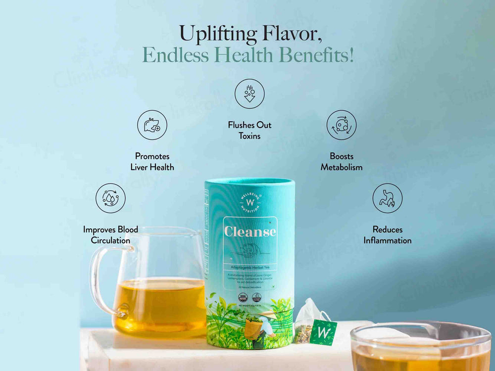 Wellbeing Nutrition Cleanse Adaptogenic Herbal Tea-Clinikally