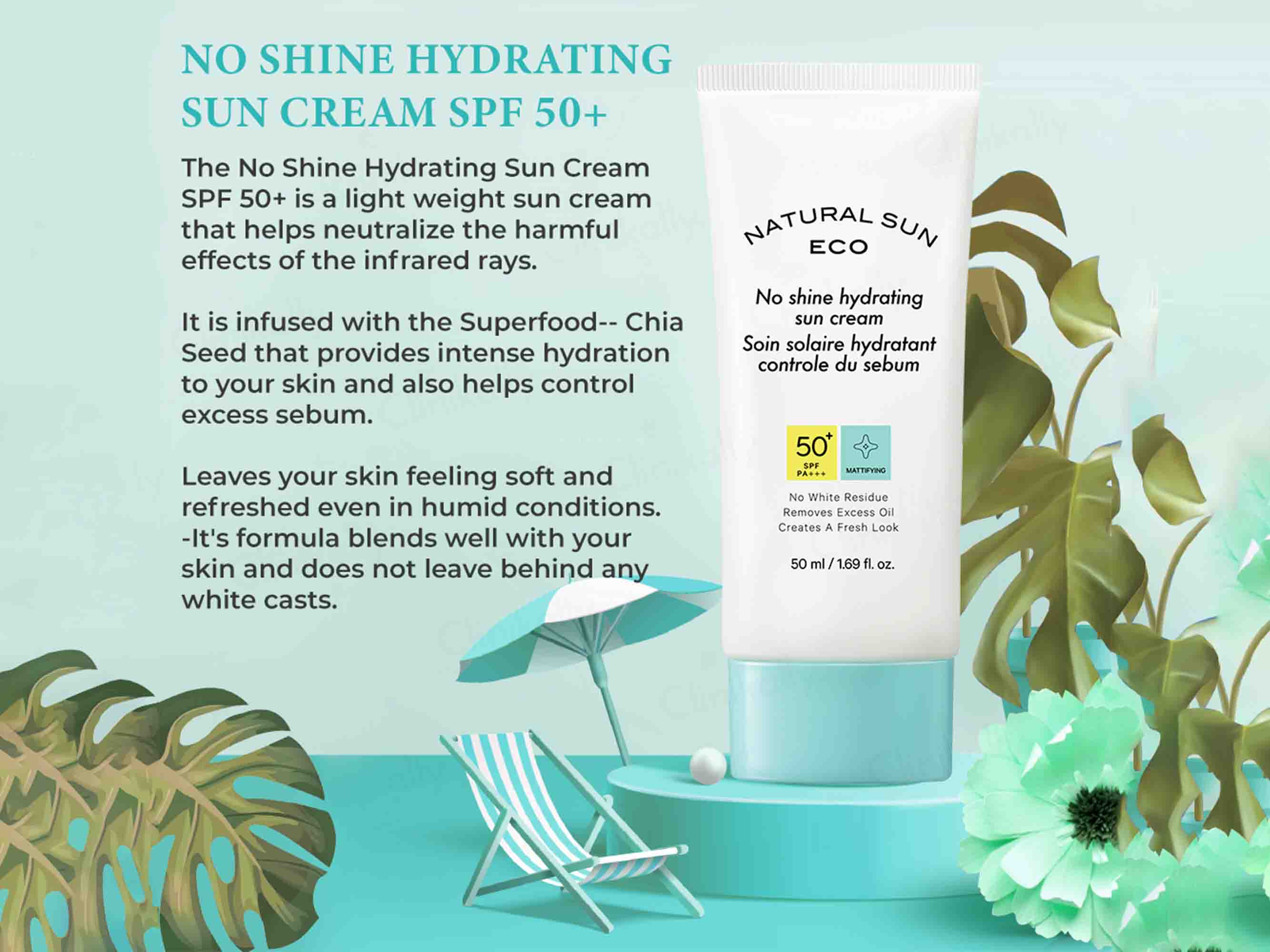 The Face Shop Natural Sun Eco No Shine Hydrating Sun Cream
