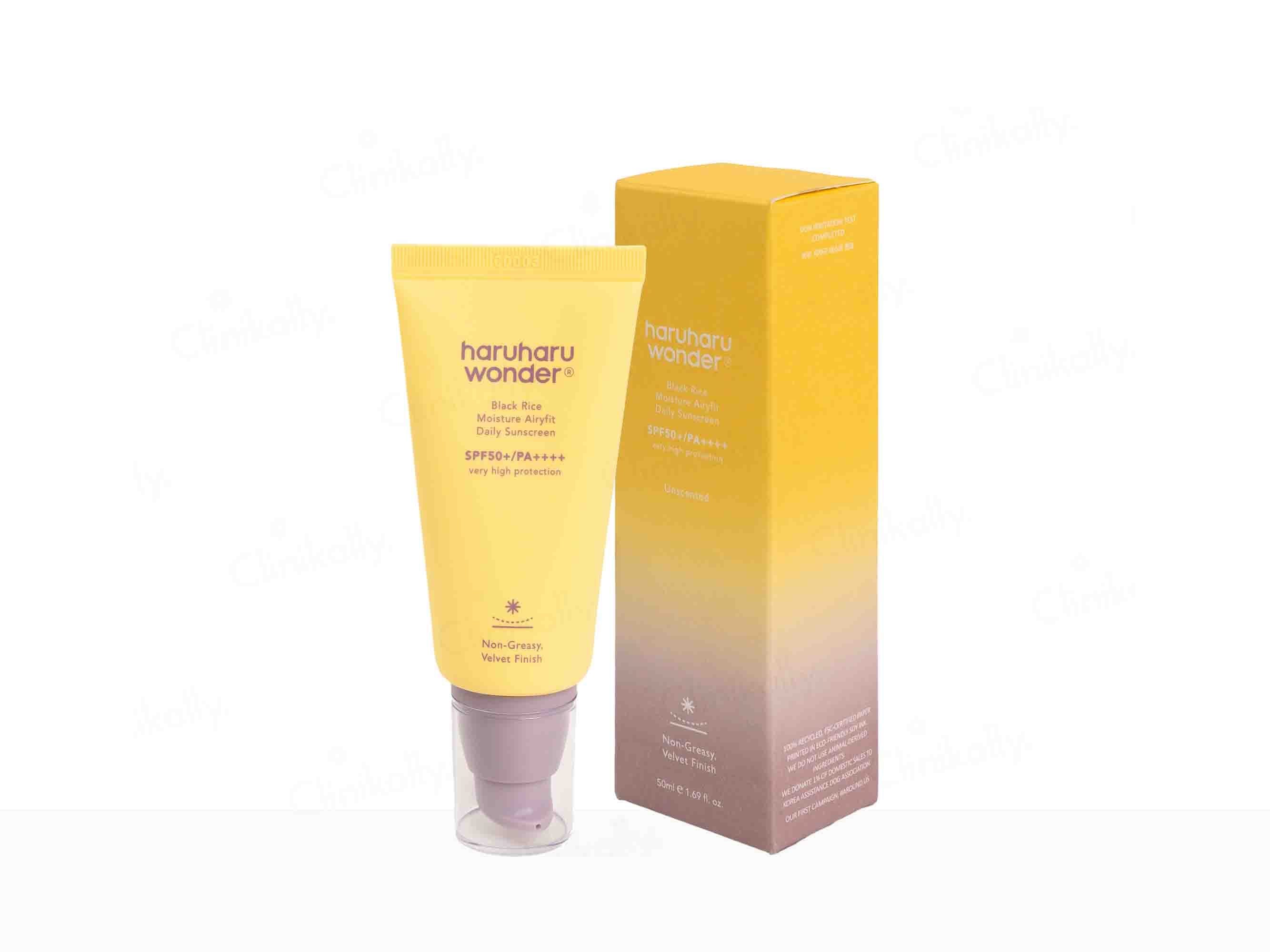 Haruharu Wonder Black Rice Moisture Airyfit Daily Sunscreen SPF 50+/PA++++