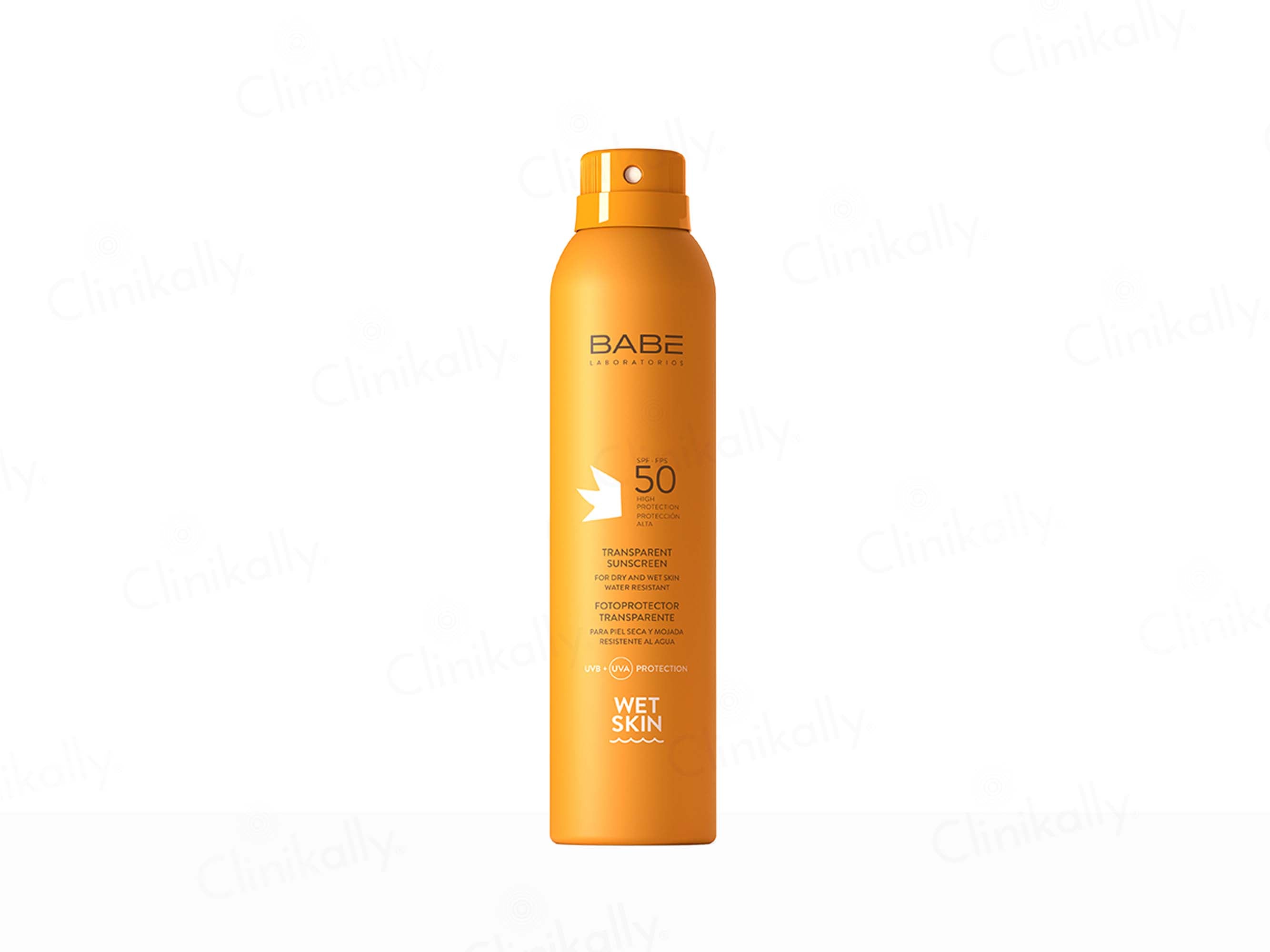 BABE Transparent Sunscreen Wet Skin SPF 50