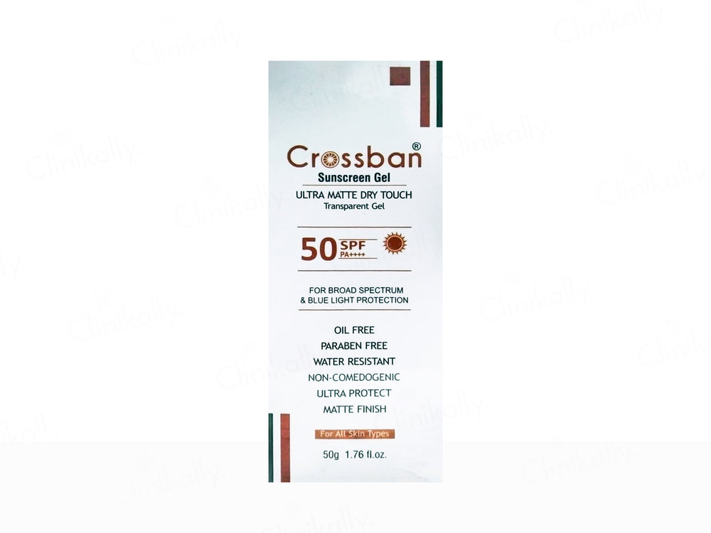 Crossban Ultra Matte Dry Touch Transparent Sunscreen Gel SPF 50 PA+++