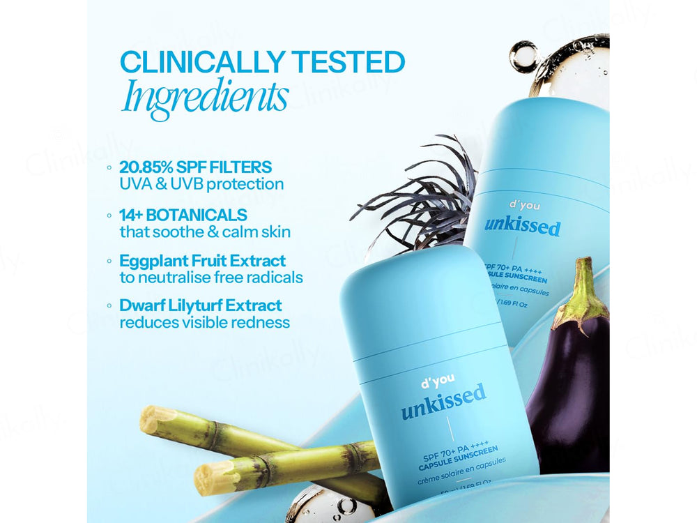 d'you Unkissed Capsule Sunscreen SPF 70+ PA++++