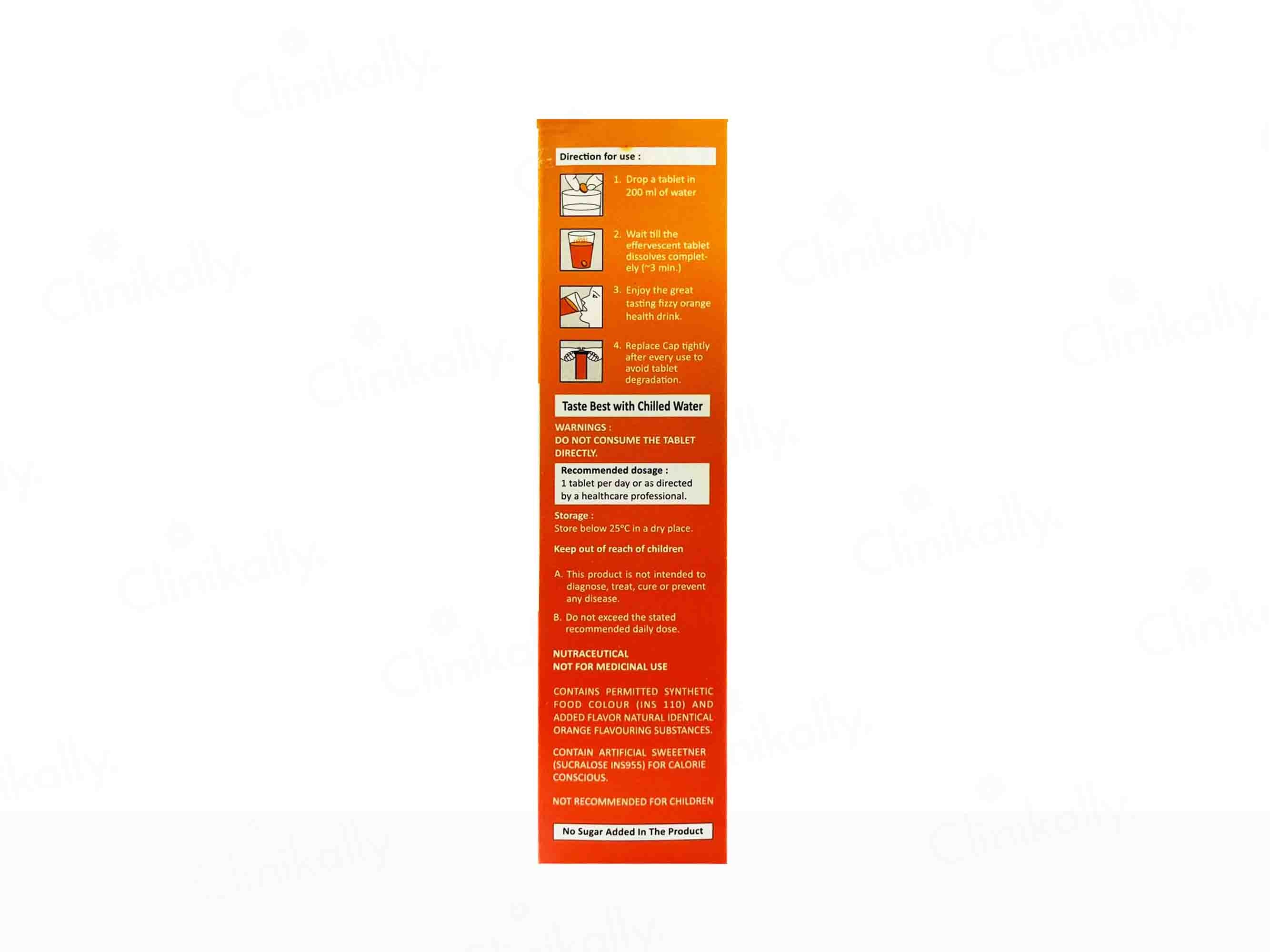 Nutra Fizz C 1000 Effervescent Tablet - Orange Flavour
