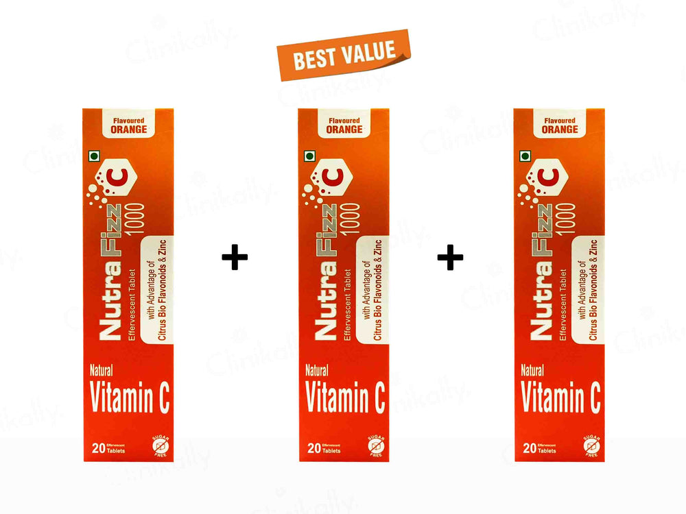Nutra Fizz C 1000 Effervescent Tablet - Orange Flavour