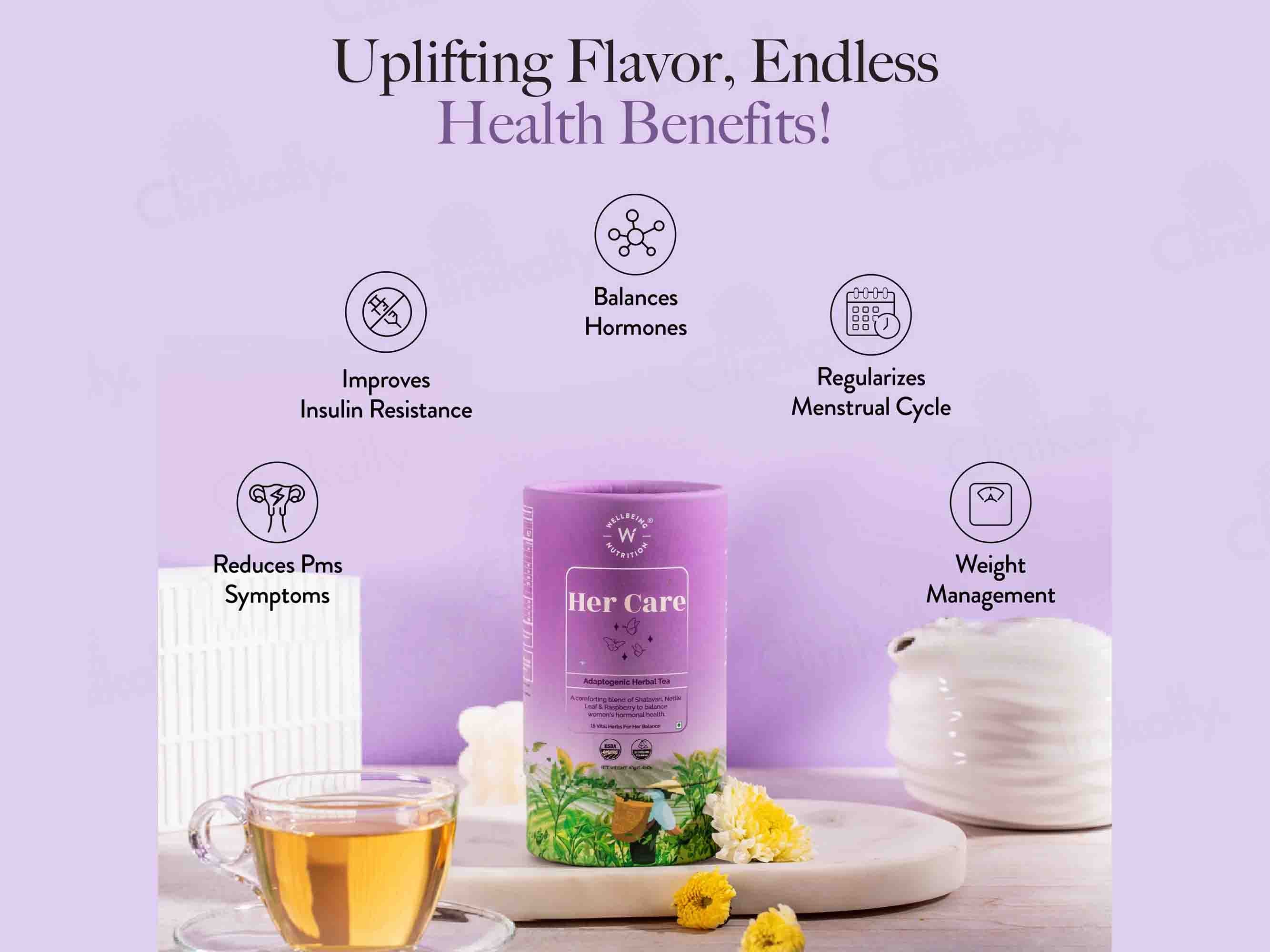 Wellbeing Nutrition Her Care Adaptogenic Herbal Tea