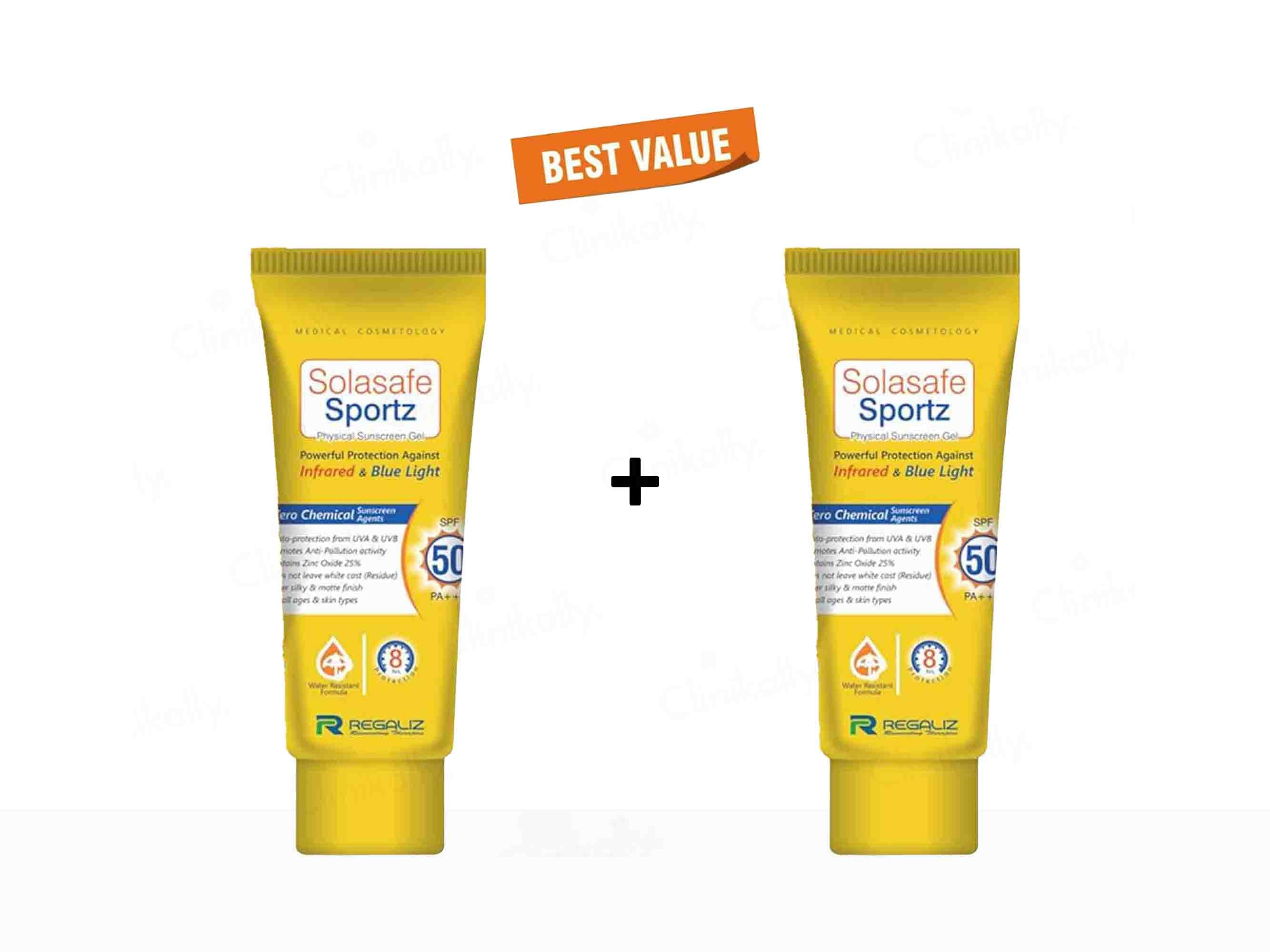 Solasafe Sportz Physical Sunscreen Gel SPF 50+ PA+++